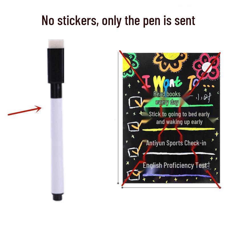 Стираемая магнитная доска-стикер для записей на дверцы холодильника - Бесплатная доставка