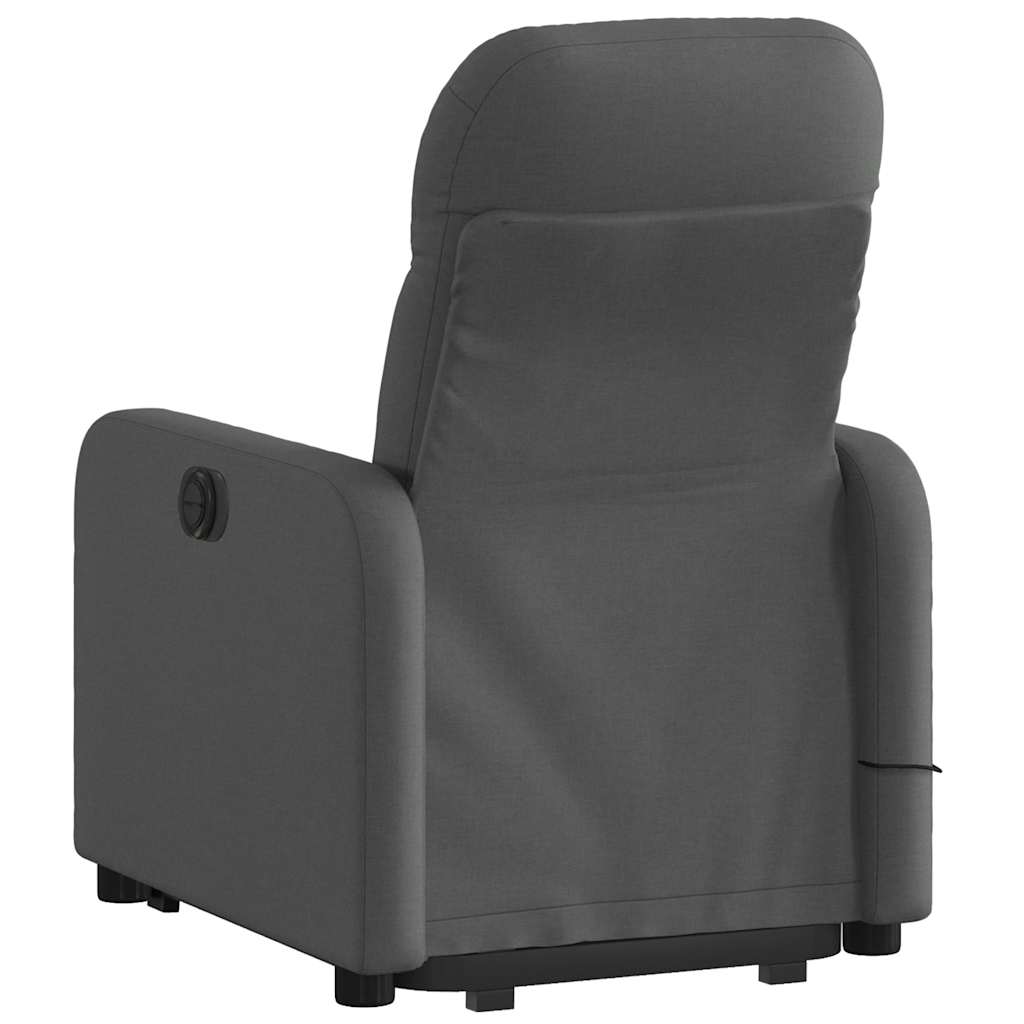 Vidaxl Lift and Massage Chair, Reclining, Dark Gray, Fabric
