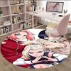 1 Stück NARUTO (4) Runder Teppich mit Aufdruck Stuhl Runder Teppich Geeignet für Schlafzimmer Wohnzimmer Heimdekoration Teppich