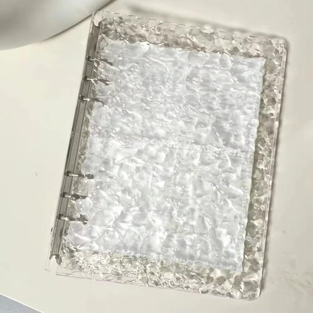 A5/A8 Fotokartenhalter Transparent DIY Abnehmbares Fotoalbum Loseblatt-Ordner Wasserwellen Idol-Karten-Sammlungsordner