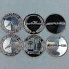 New Arrival Modified Hub Sticker: 65mm Hub Center Cover Sticker for Land Rover - Pack of Four Black Items