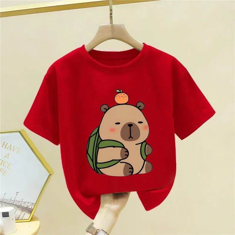New Short Sleeve Cute Kids T-Shirt, Cartoon Printed Children's T-Shirt