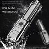 Powerful LED Tactical Flashlight USB Rechargeable Zoomable Torch Waterproof Hand Lamp for Outdoor Camping Hiking Fishing & Emergency Searchlight