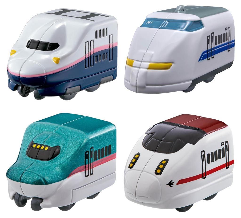 Bikkura Tamago Bath Toy Vehicle Bath Additives Connecting Shinkansen Edition 4 X 10 Pieces