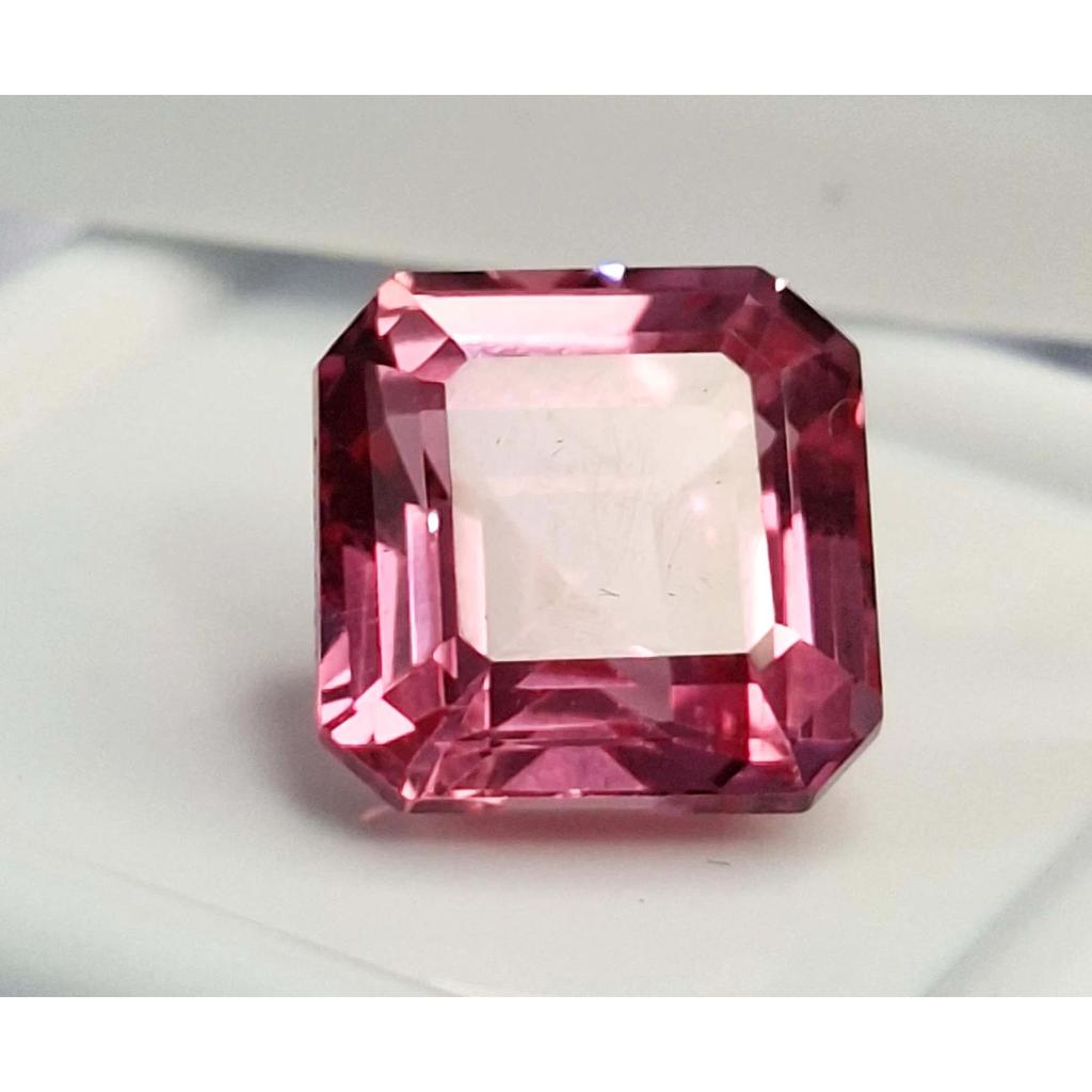 Fabulous Natural Pink Tourmaline Shape 6-8 Ct Asscher Cut Certified Gemstone