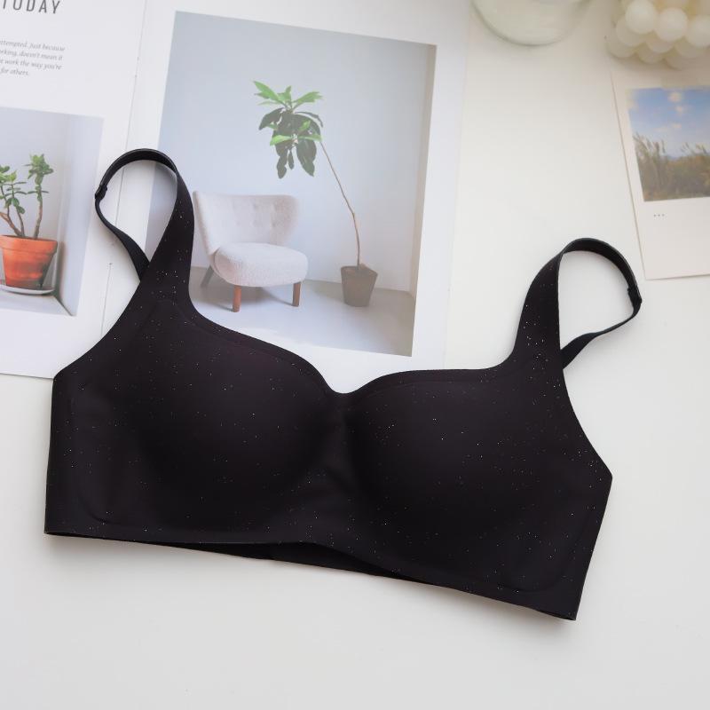 

Small square collar invisible seamless underwear women s small breasts gather to prevent sagging, close secondary breasts, jelly soft support sports XL 【38/85ABC】