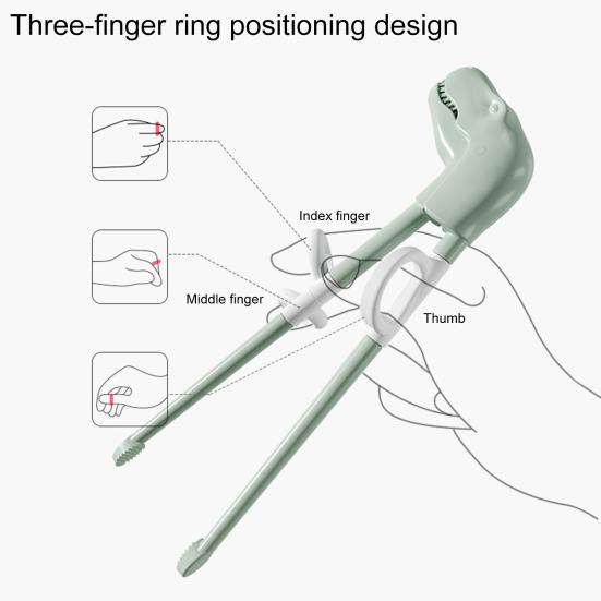 Dinosaur Design Tréninkové hůlky Jagged Head TPR Zdravé a bezpečné tréninkové hůlky Pomocníci