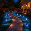 1/6/12 Pezzi Torce Solari da Esterno, Luce con Fiamme Vive Danzanti e Tremolanti per Giardino Paesaggistico Sentiero, Accensione/Spegnimento Automatico, per Decorazione Natalizia