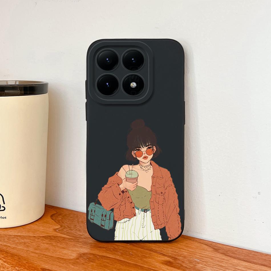 For Xiaomi 15T Pro Case For Xiaomi 17 Pro Max Cartoon Phone Back Cover Full Protection Soft Liquid Silicone Shockproof Bumper