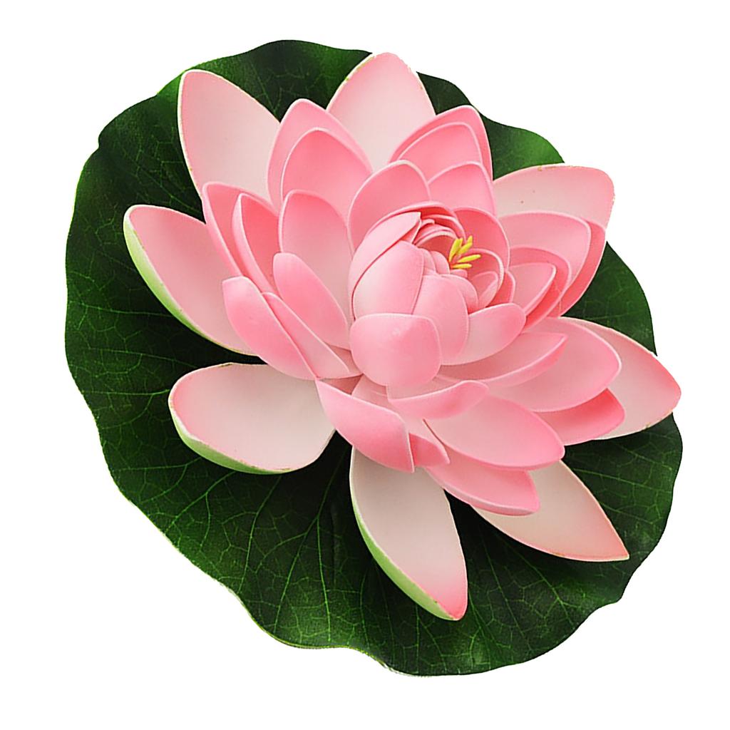 Artificial Loutus Floating Foam Fake Flower Pads Lifelike Decorative Pond Plants Ornaments for Pool Aquarium