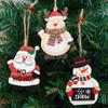 3pcs/set Snowman Santa Claus Car Wooden Hanging Cartoon Xmas Car Hanging Ornaments  Christmas