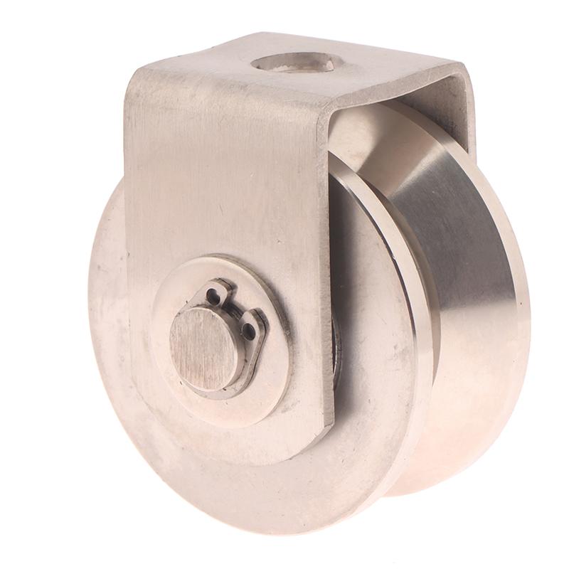 1 Piece U/V/H Shape Shower Door Pulley 201 Stainless Steel Sliding Door Roller Wheel Pulley With Bearing Furniture Accessories