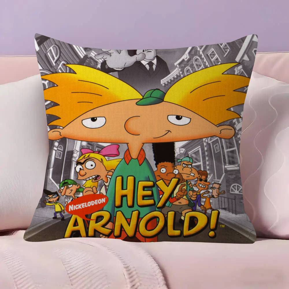 Hhey Arnolds Cartoon Maple Design Cushion Cover Happy Autumn Harvest Decor Holiday Decorati Pillow Cover