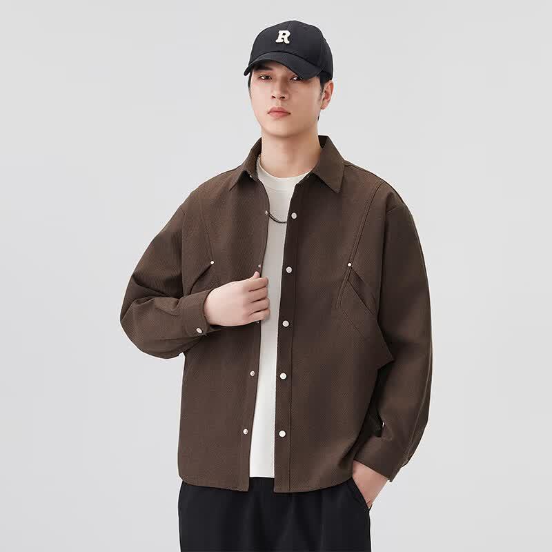 MEDE Men s Casual Loose Fit Work Shirt M