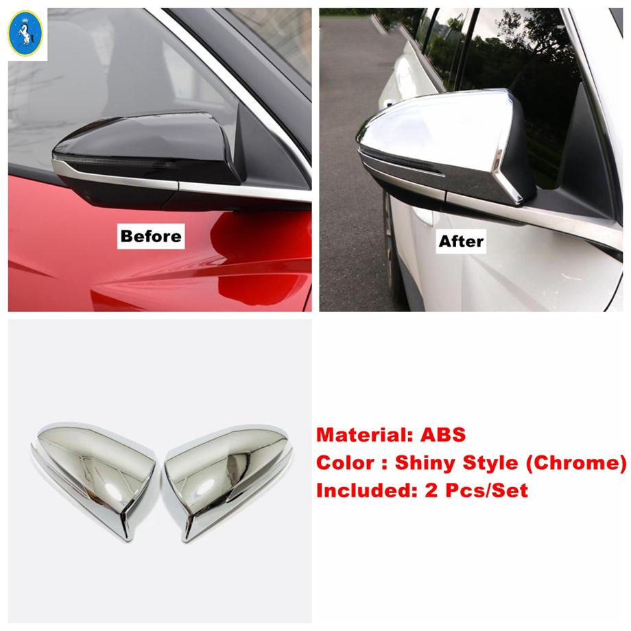 Chrome / Carbon Fiber Rearview Mirror Shell Rain Eyebrow Weatherstrip Shield Shade Cover Trim For Hyundai Tucson NX4  - 2025