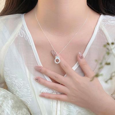 Fiyonk Düğümü Yuvarlak Kolye, Küçük, Taze, Tatlı ve Çekici Mizaç, Niş İçin Çok Yönlü Köprücük Kemiği Zinciri