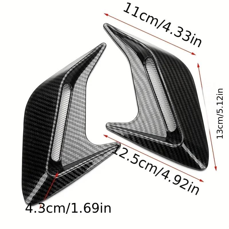 Carbon Fiber Universal Car Shark Gills Fender Side Air Flow Outlet Vent Decoration Sticker Trim Cover Decal Car Styling