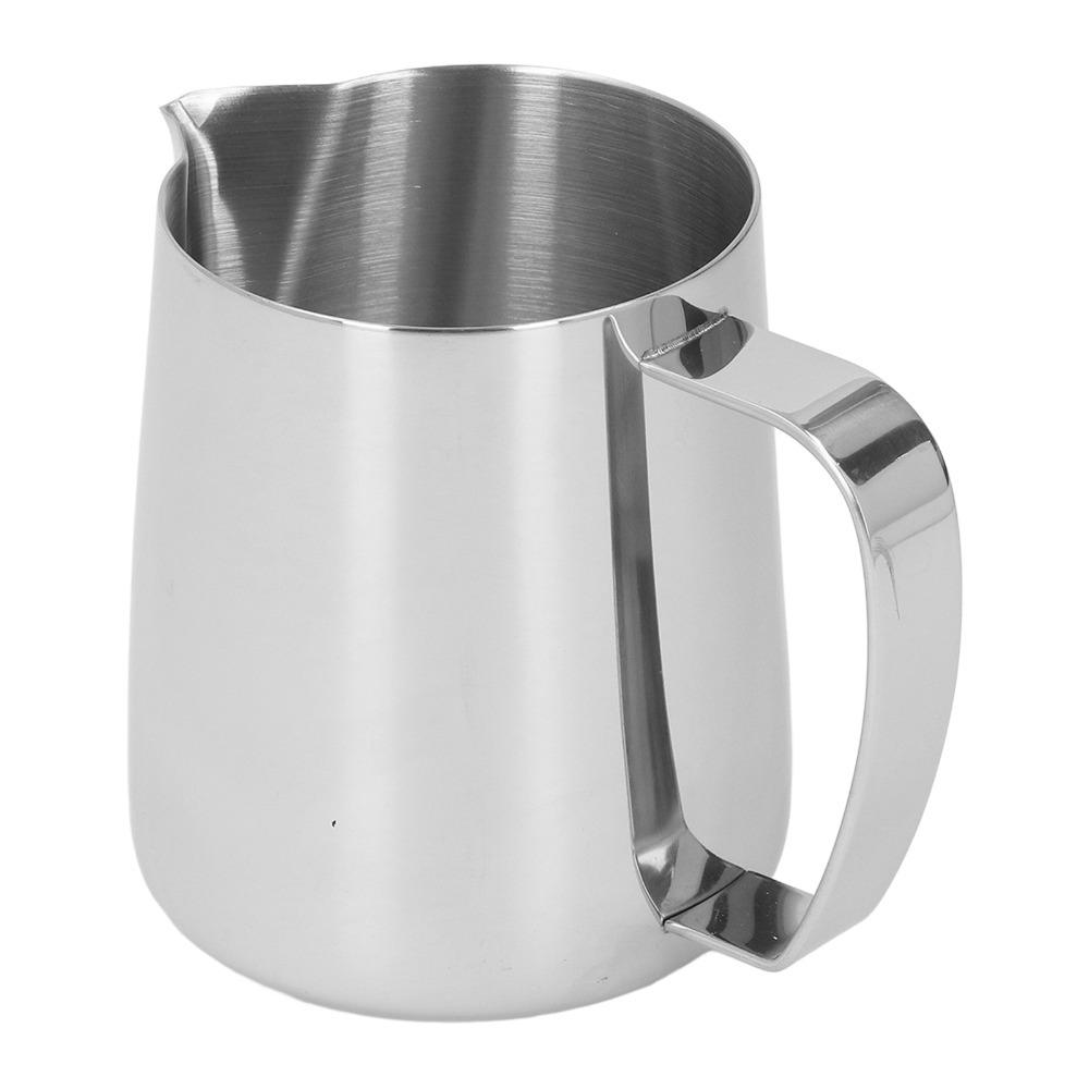 450ml Milk Frothing Pitcher Tip Mouth Stainless Steel Milk Frothing Pitcher Coffee Making серебряный