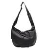 Casual and simple dumpling bag, new textured shoulder bag, large capacity, versatile for men and women, oblique