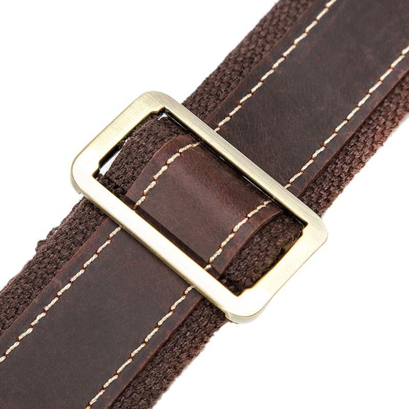 Vintage Fully Cow Leather Replacement Shoulder Strap for Briefcase Luggage Messenger Bag Sling Detachable Shoulder Strap