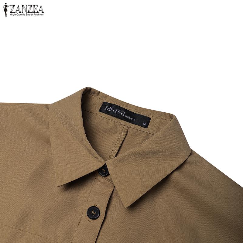 ZANZEA Women Classic Collar Loose Casual Half Sleeve Short Jumpsuits