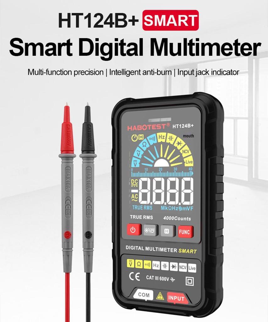 HT124A+/B+ Digital Multimeter: High Precision Voltage Meter for Home Use