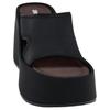 ZARA Minimalist Fashion Stitching Decorated Wedge Heels Slide Sandals Women sandals Black 3344510800