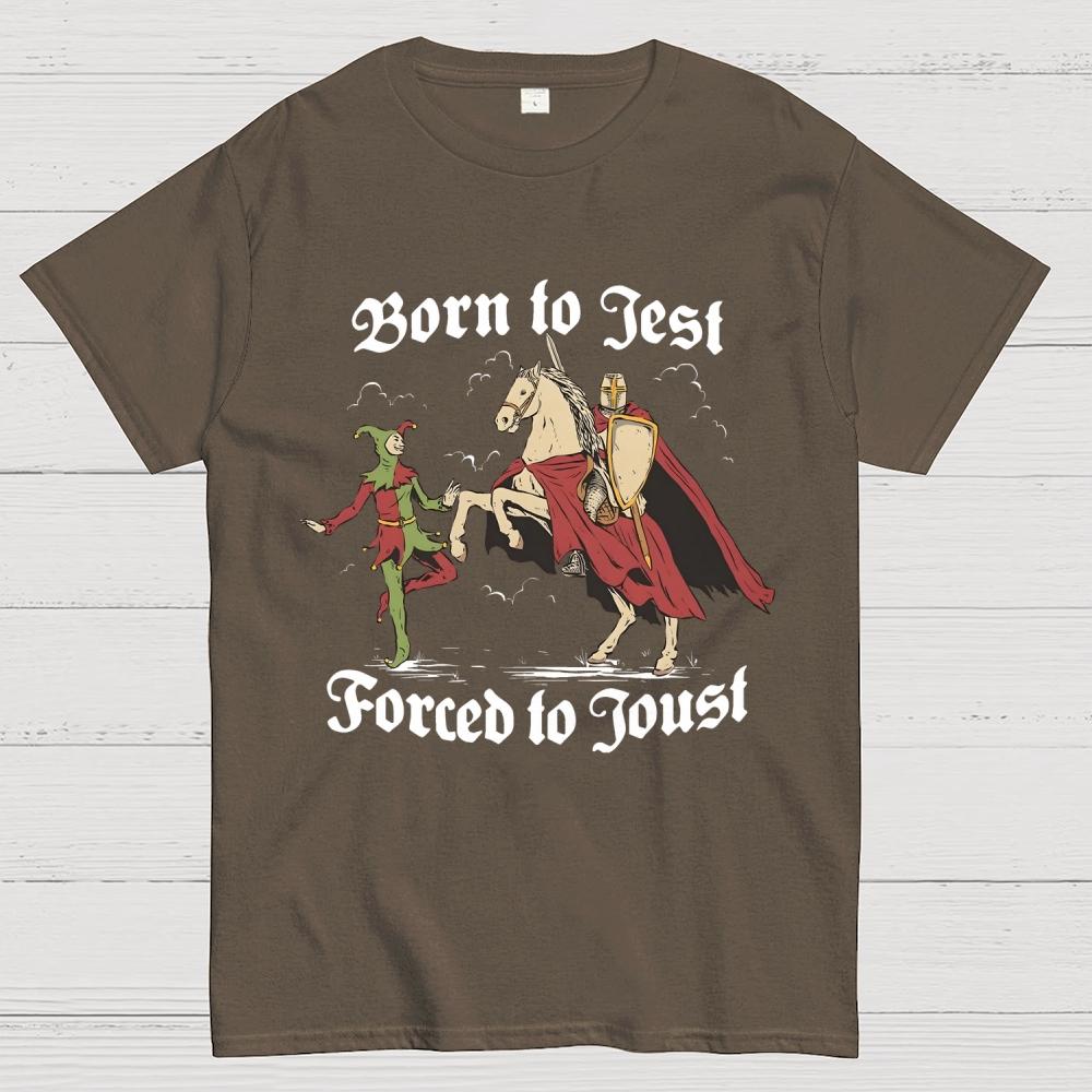 Nato per Scherzare Costretto a Torneo T-shirt Casual Estiva Unisex 100% Cotone Fresca Larga