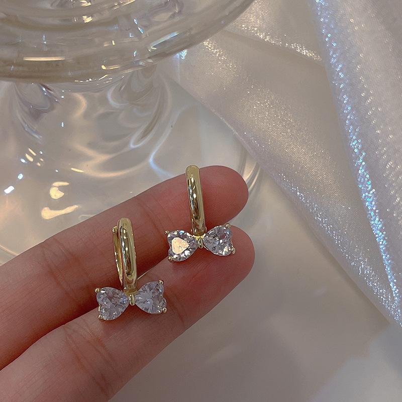 Fashion Women's Classic Butterfly Zircon Earrings for Women Birthday Party Wedding Crystal Jewelry Gift Pendientes Mujer