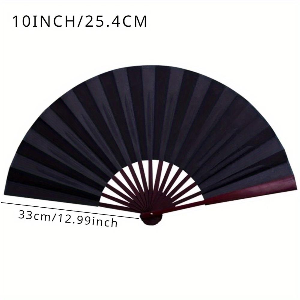 1PC 10 Inch Folding Fan Hand Silk Cloth DIY Chinese Folding Fan Wooden Bamboo Antiquity Fold Fans DIY Calligraphy Painting Decor