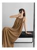 Petite French Purple Sling Dress for Women - 2025 Summer Loose Fit, Slimming, Temperament Style for Seaside Vacation.