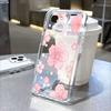 Pink Flowers with Water Drops Phone Case for IPhone 17 15 16 14 13 12 11 Pro Max  Plus 12 13 Mini TPU Protect Cover