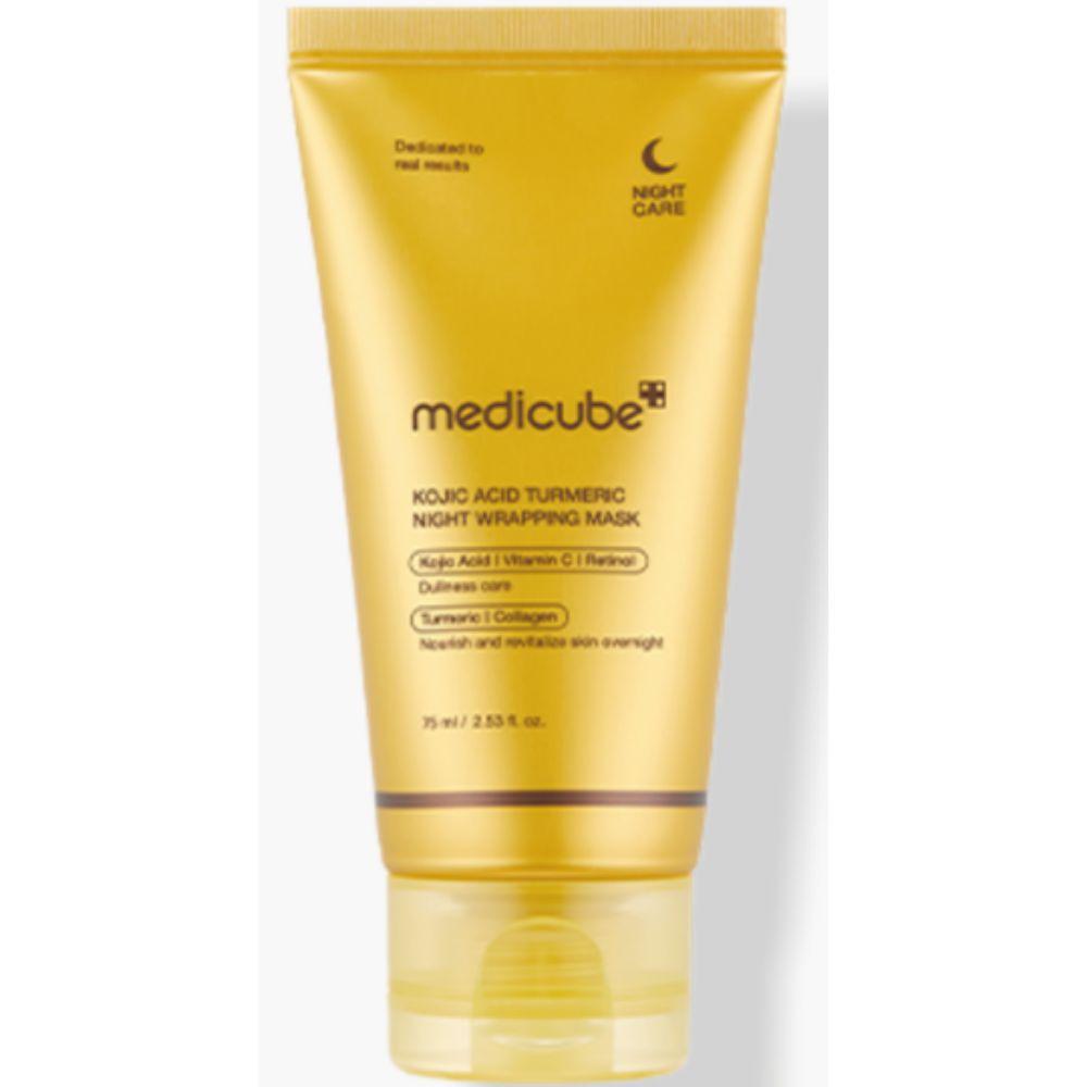 medicube Kojic Acid Turmeric Night Wrapping Mask rozjasňující maska pro unavenou a nejednotnou pleť na noc 75 ml