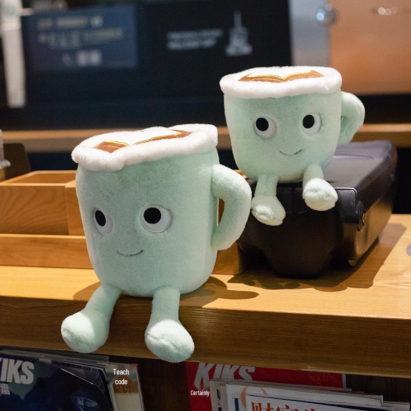 Creative Latte Coffee Cup Plush Toy - Funny Office Gift for Girlfriend's Birthday