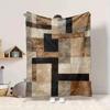 1Pc Abstract Geometric Blanket Soft And Comfortable Casual Warm Camping Travel Christmas Halloween Xmas Gift M92825