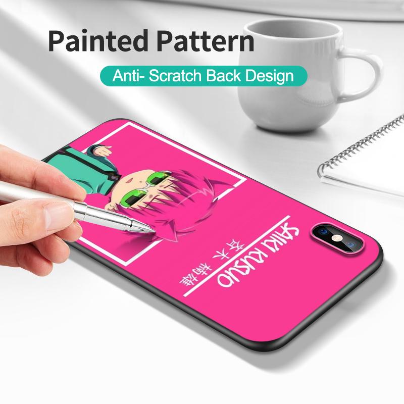 Black Tpu Case For OPPO A16 A16S A55 A94 F17 F19 Pro Reno 4 5 Lite 6 4G 5G saiki kusuo wallpaper