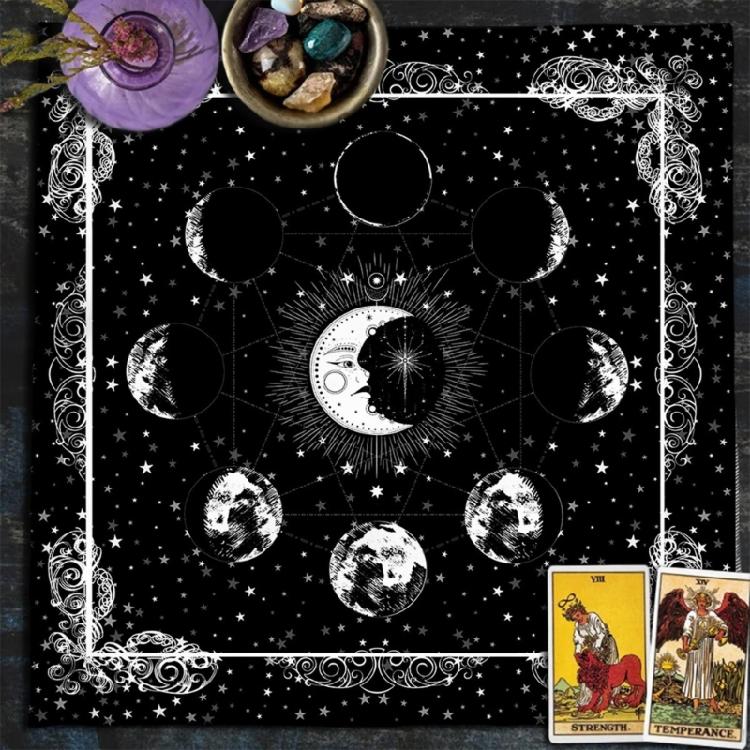Geometrischer Divinations-Tischdecke Brettspiel Orakel Kartenunterlage Runen-Stützmatte