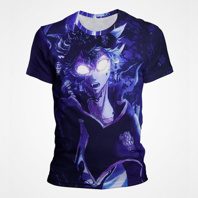 

Футболка унисекс с 3D принтом «Черный клевер», футболка с короткими рукавами для мужчин, футболки с мультяшным рисунком, летняя одежда отаку L