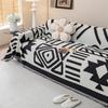 Boho Jacquard Chenille Sofa Towel with Tassels Double-side, for Living Room Camping Picnic Large Blanket Leisure Relax Beach