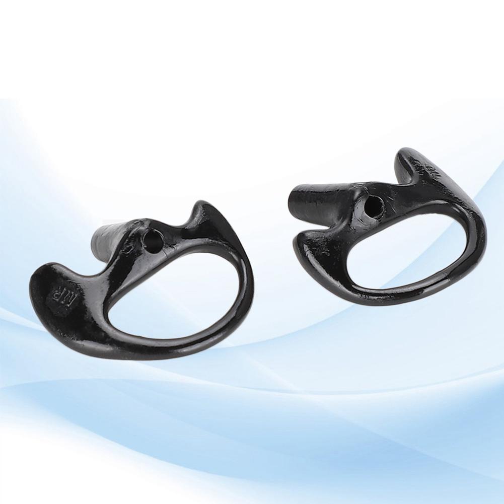 Comfortable Black Silica Gel Ear Mould Replacement for Most Coil Tube Kits (Large)
