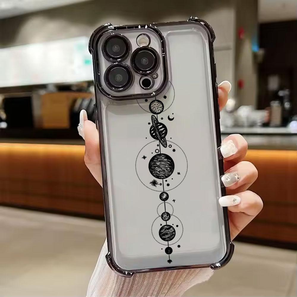 

Tarot Planet The Star Phone Case for iPhone 17E 11 13 15 16 17 Pro Max 14 Plus 17Air 16E 13 Pro 12 17Pro Shockproof Clear Cover iPhone 11Pro Max