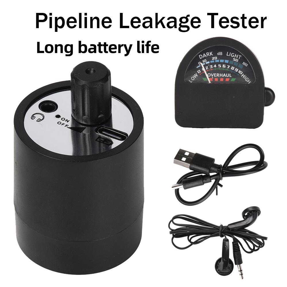 Pipeline Leakage Tester Type-C High-sensitivity Water Leak Point Leak Detector with Sound Frequency Display Pointer Instrument