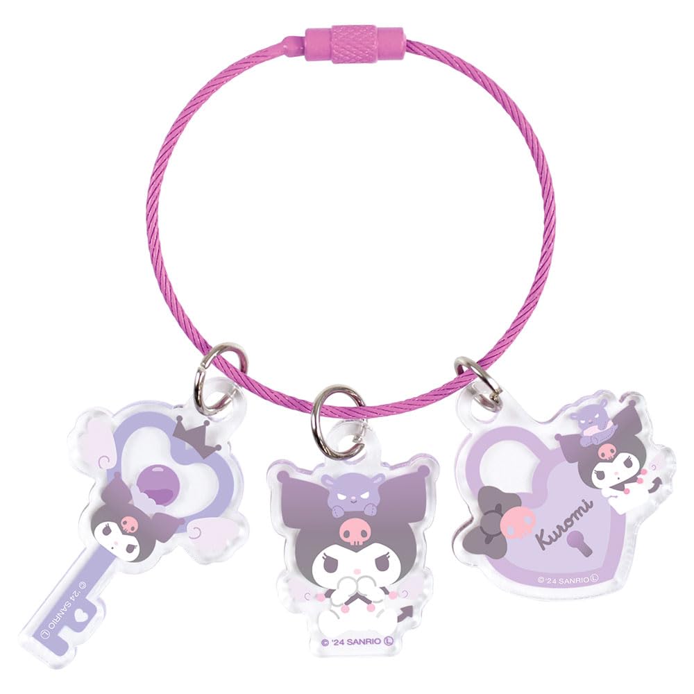 Tees Factory Sanrio Characters Angel Wire Key Ring Kuromi H45 x W34 x D2mm SR-5546414KU