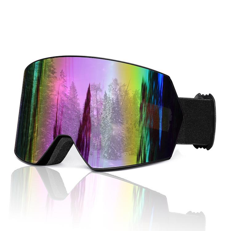 Hochauflösende Ski-Goggles für Damen und Herren, zylindrische Skibrillen, beschlagfreie Schneebrillen, Schutzausrüstung für die Augen