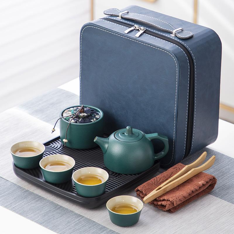 Portable outdoor travel tea set with gifts Business company high-end gifts