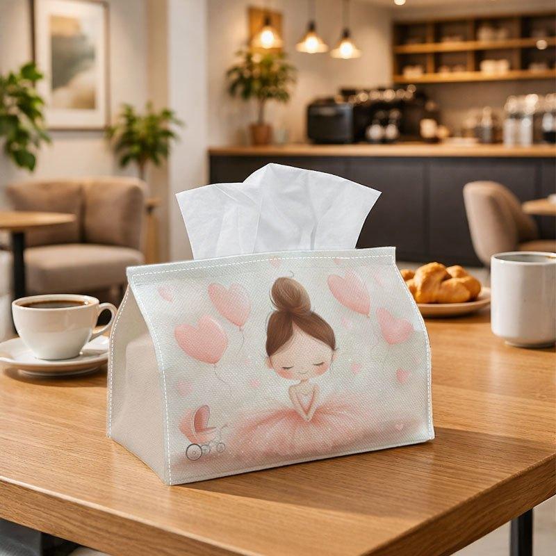 1pc Adorable Cartoon Tissue Holder Versatile, Romantic Pastel Design Ideal for Home, Parties, And Car Decor. This Stylish Tissue Paper Organizer Is Gr