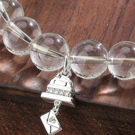 Xiaohongshu Weiß & Blau Tigerauge Kristall Armband - Modeaccessoire im Neuen Chinesischen Stil