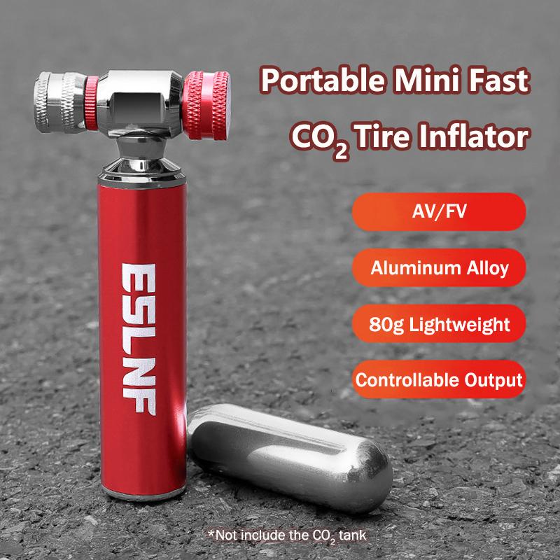 Fast C02 Air Inflator Portable Road Bicycle Tire Pump With Shell Durable Aluminum Alloy MTB Tire Inflator For AV/FV
