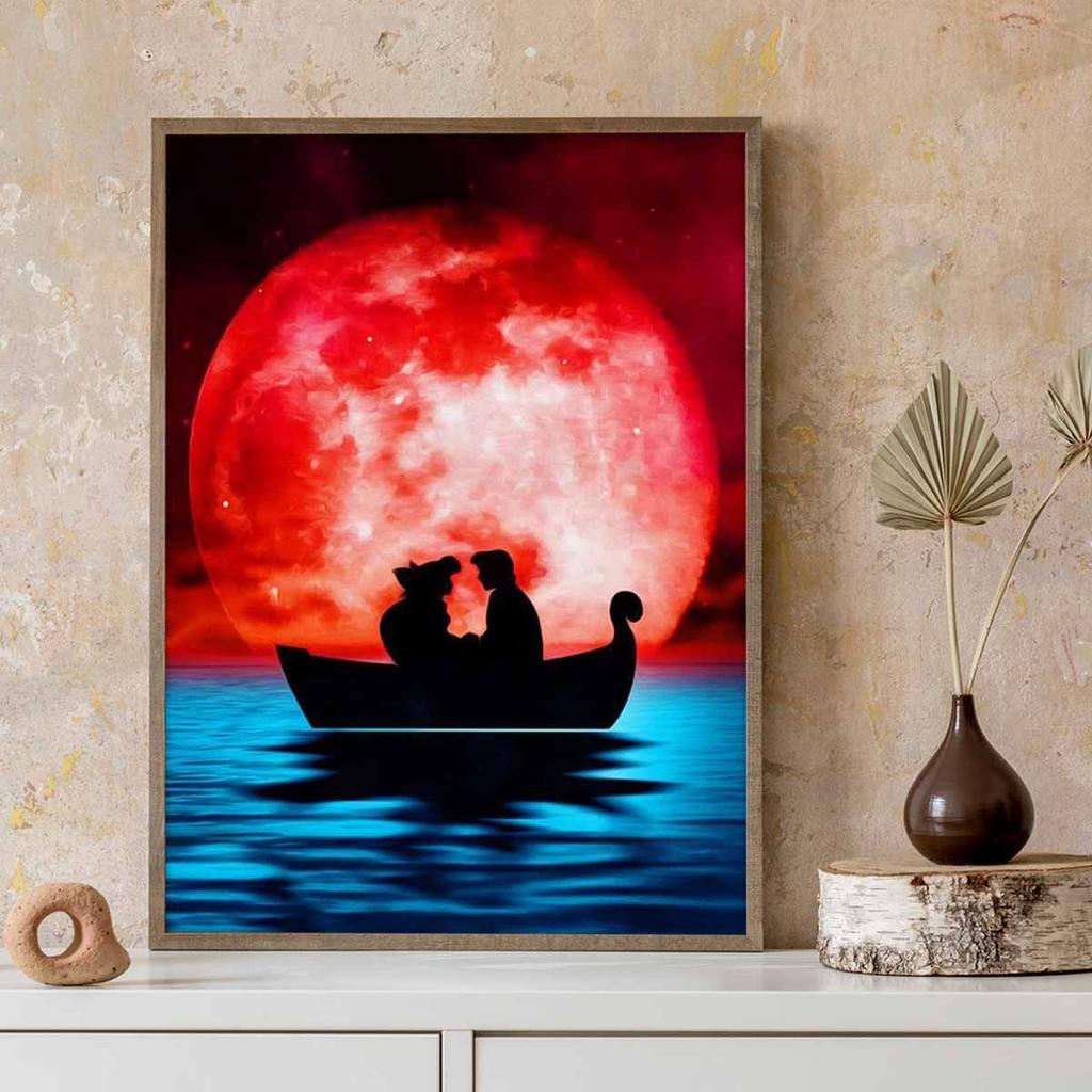 Full Round Diamond Painting The Princess On The Sea Art Rhinestone Picture Mosaic DIY 5D Cross Stitch Embroidery Home Decoration
