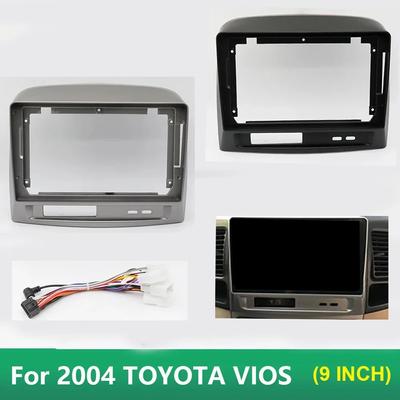 Para TOYOTA VIOS 2004 (9 PULGADAS) Fascias de Radio para Coche Android GPS MP5 Reproductor Estéreo 2 Din Panel de Unidad Principal Marco de Salpicadero Embellecedor de Instalación